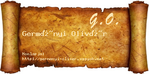 Germányi Olivér névjegykártya